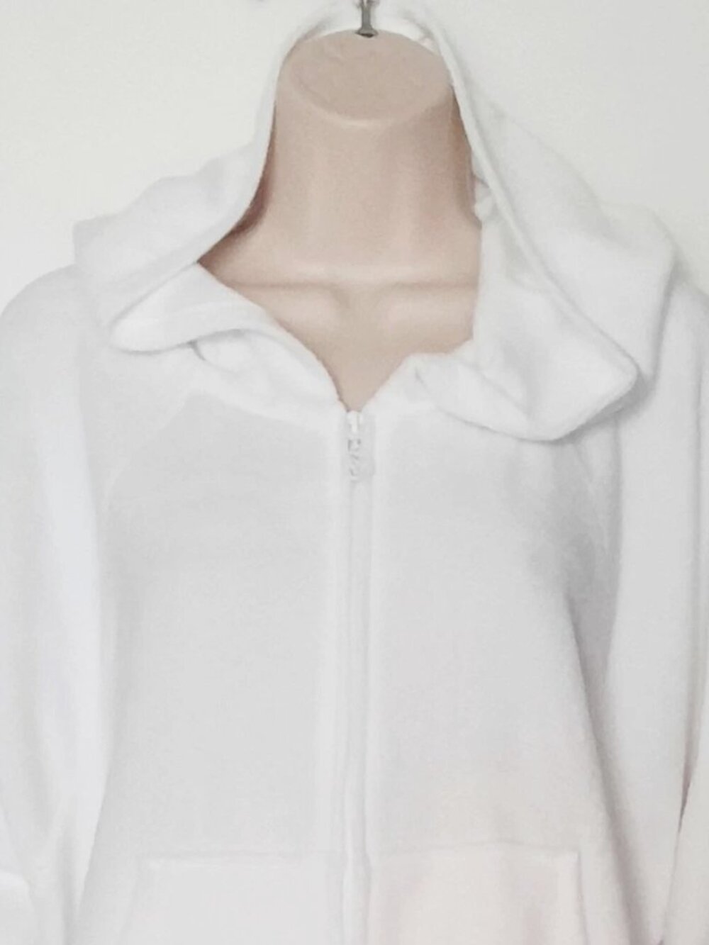 Victoria's Secret Hoodie Sweatshirt Full Zip White Size XL
